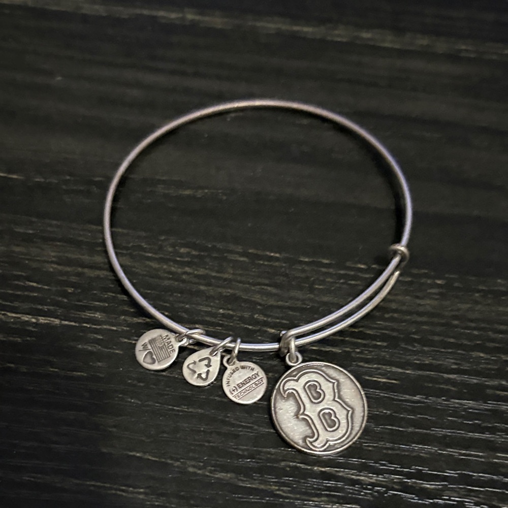 Alex and Ani silver tone Boston Red Sox bangle bracelet